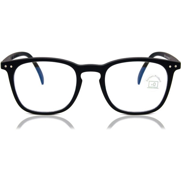 IZIPIZI SCREC01 Black Soft Men's Eyeglasses Black Size +0.00 - Blue Light Block Available