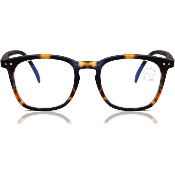 IZIPIZI SCREC02 Tortoise Soft Men's Eyeglasses Tortoiseshell Size +0.00 - Blue Light Block Available
