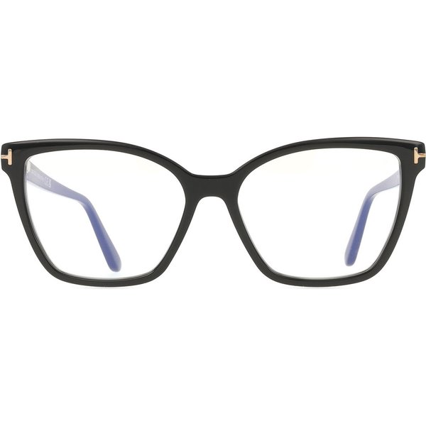 Tom Ford FT5812-B 001 Blue-Light Block Women’s Eyeglasses Black Size 53 - Blue Light Block Available