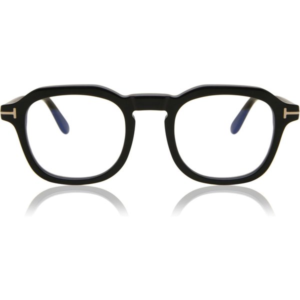 Tom Ford FT5836-B 001 Blue-Light Block Men's Eyeglasses Black Size 49 - Blue Light Block Available