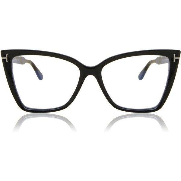 Tom Ford FT5844-B 001 Blue-Light Block Women’s Eyeglasses Black Size 55 - Blue Light Block Available