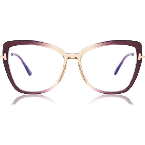 Tom Ford FT5882-B 083 Blue-Light Block Women’s Eyeglasses Yellow Size 55 - Blue Light Block Available