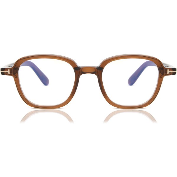 Tom Ford FT5837-B 048 Blue-Light Block Men's Eyeglasses Brown Size 46 - Blue Light Block Available