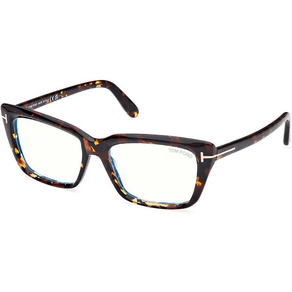 Tom Ford FT5894-B 052 Blue-Light Block Women’s Eyeglasses Tortoiseshell Size 56 - Blue Light Block Available