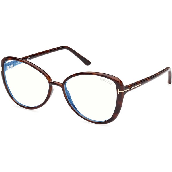 Tom Ford FT5907-B 052 Blue-Light Block Women’s Eyeglasses Tortoiseshell Size 55 - Blue Light Block Available