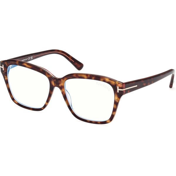 Tom Ford FT5955-B 056 Blue-Light Block Women’s Eyeglasses Tortoiseshell Size 54 - Blue Light Block Available
