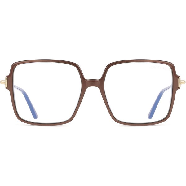 Tom Ford FT5915-B 045 Blue-Light Block Women’s Eyeglasses Brown Size 53 - Blue Light Block Available