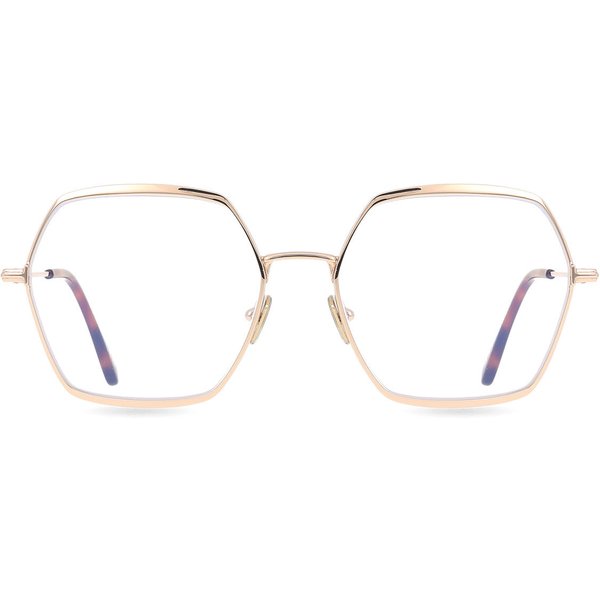 Tom Ford FT6050-B 028 Blue-Light Block Women’s Eyeglasses Gold Size 56 - Blue Light Block Available