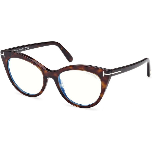 Tom Ford FT6091-B 052 Blue-Light Block Women’s Eyeglasses Tortoiseshell Size 53 - Blue Light Block Available