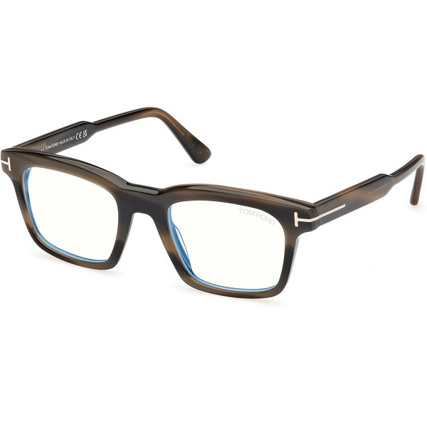 Tom Ford FT6122-B 056 Blue-Light Block Men's Eyeglasses Tortoiseshell Size 51 - Blue Light Block Available