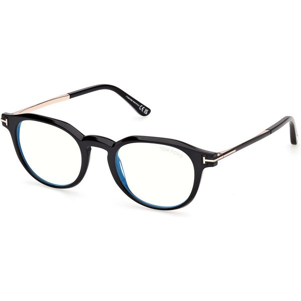 Tom Ford FT6125-B 001 Blue-Light Block Men's Eyeglasses Black Size 49 - Blue Light Block Available