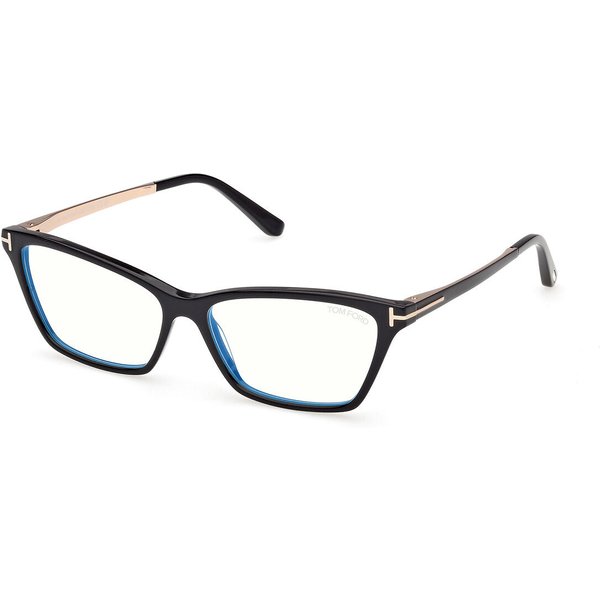 Tom Ford FT6135-B 001 Blue-Light Block Women’s Eyeglasses Black Size 56 - Blue Light Block Available