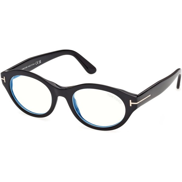 Tom Ford FT6172-B 001 Blue-Light Block Women’s Eyeglasses Black Size 51 - Blue Light Block Available