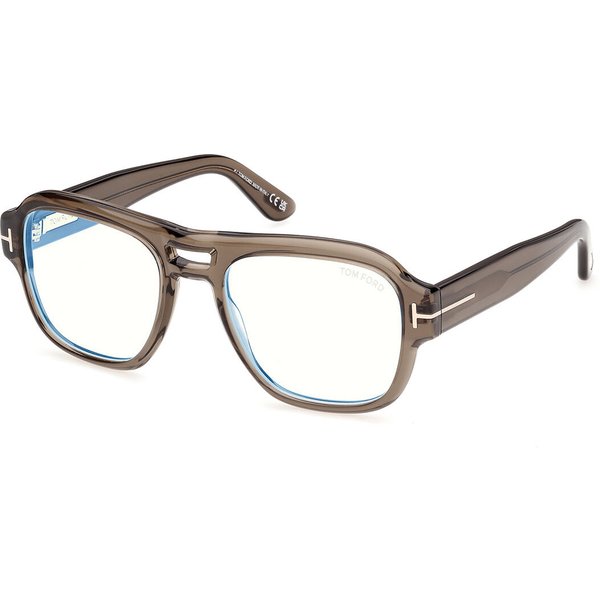 Tom Ford FT6085-B 048 Blue-Light Block Men's Eyeglasses Brown Size 54 - Blue Light Block Available