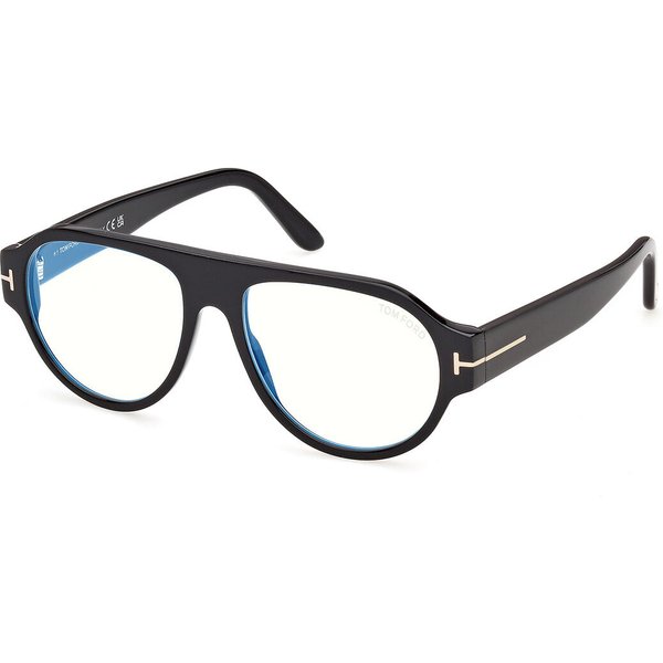 Tom Ford FT6178-B 001 Blue-Light Block Men's Eyeglasses Black Size 54 - Blue Light Block Available