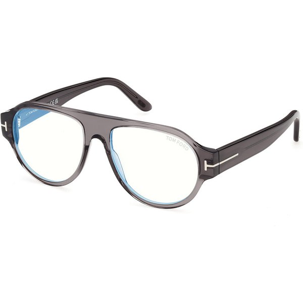 Tom Ford FT6178-B 020 Blue-Light Block Men's Eyeglasses Grey Size 54 - Blue Light Block Available