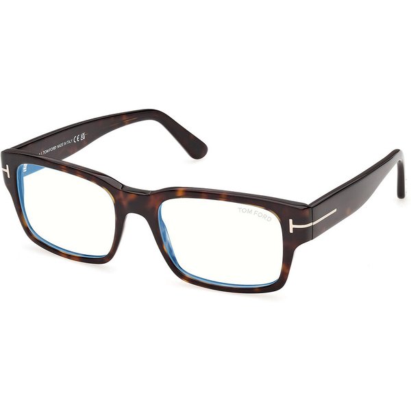 Tom Ford FT6179-B 052 Blue-Light Block Men's Eyeglasses Tortoiseshell Size 55 - Blue Light Block Available