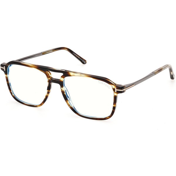 Tom Ford FT6183-B 056 Blue-Light Block Men's Eyeglasses Tortoiseshell Size 54 - Blue Light Block Available