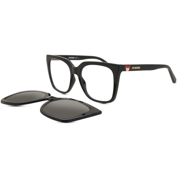 Moschino Love MOL055/CS with Clip-On 807/IR サングラス - 女性用 - 黒