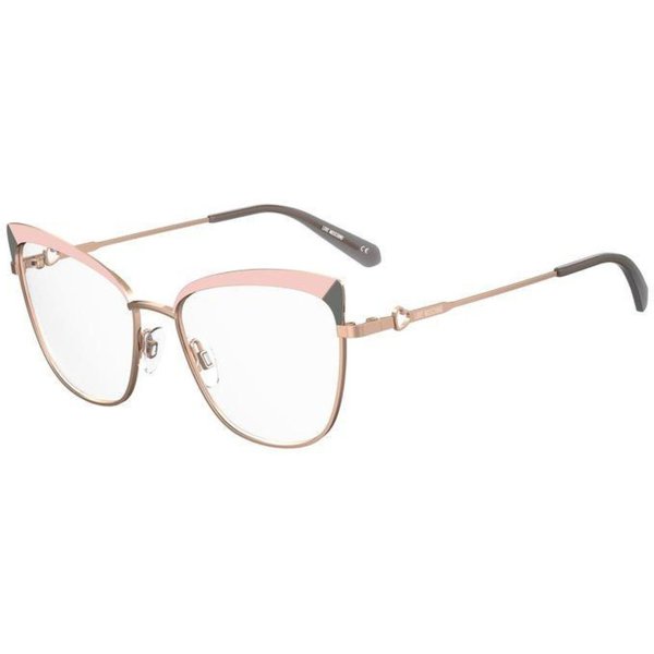 Moschino Love MOL602 1B4 Women’s Eyeglasses Gold Size 55 - Blue Light Block Available