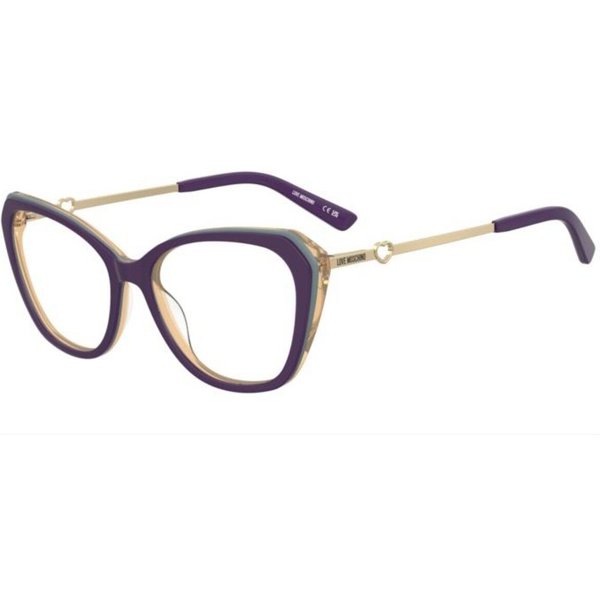 Moschino Love MOL653 6WY Women’s Eyeglasses Purple Size 56 - Blue Light Block Available