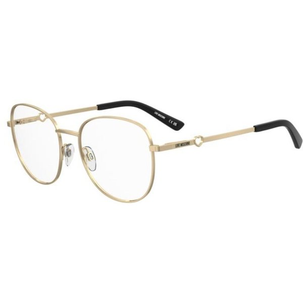 Moschino Love MOL664 000 Women’s Eyeglasses Gold Size 55 - Blue Light Block Available