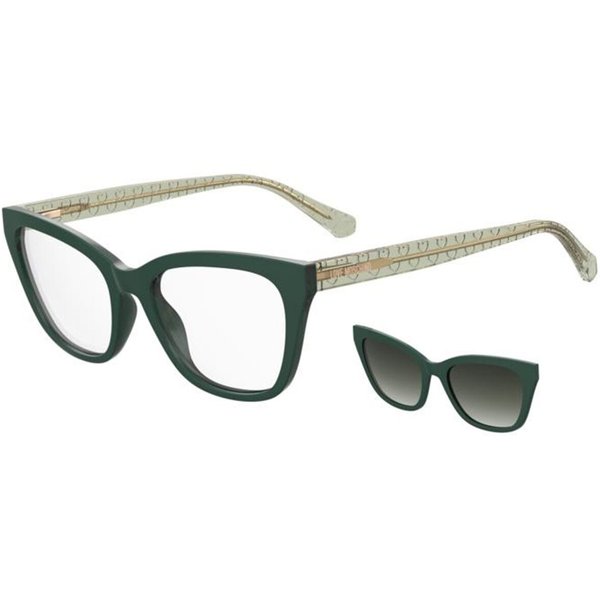 Moschino Love MOL071/CS with Clip-On 1ED/9K サングラス - 女性用 - 緑