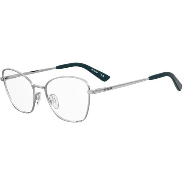 Moschino Love MOL677 010 Women’s Eyeglasses Silver Size 55 - Blue Light Block Available