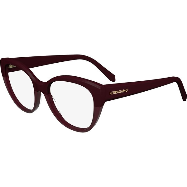 Salvatore Ferragamo SF 2970 601 Women’s Eyeglasses Burgundy Size 53 - Blue Light Block Available