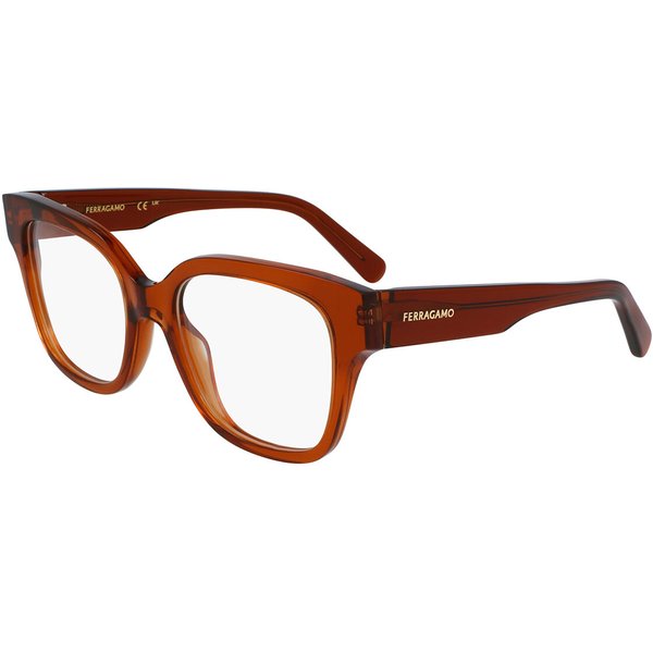 Salvatore Ferragamo SF2952N Asian Fit 261 Women’s Eyeglasses Brown Size 53 - Blue Light Block Available