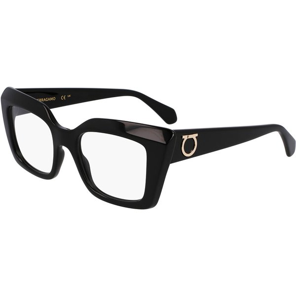 Salvatore Ferragamo SF3008 001 Women’s Eyeglasses Black Size 50 - Blue Light Block Available