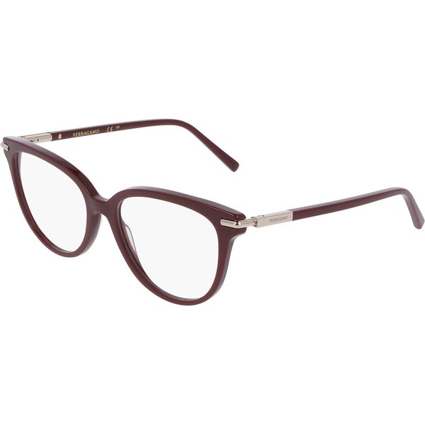 Salvatore Ferragamo SF3026 606 Women’s Eyeglasses Burgundy Size 52 - Blue Light Block Available