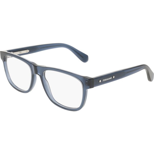 Salvatore Ferragamo SF3084 432 Men's Eyeglasses Blue Size 56 - Blue Light Block Available