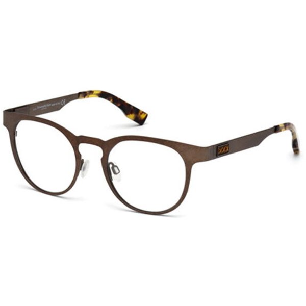 Zegna Ermenegildo Zegna ZC5003 038 Men's Eyeglasses Brown Size 48 - Blue Light Block Available