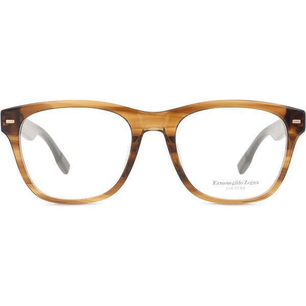 Zegna ZC5001-F Asian Fit 048 Men's Eyeglasses Brown Size 55 - Blue Light Block Available