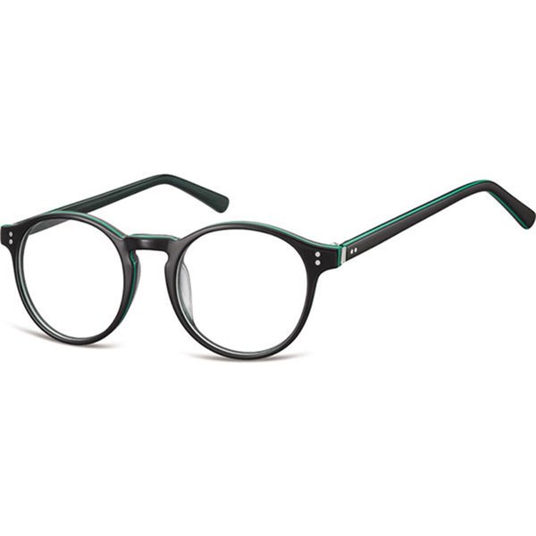 Oval Full Rim Plastic Kids' Prescription Eyeglasses Online Black Size 46 - Free Lenses - Blue Light Block Available - SmartBuy Collection