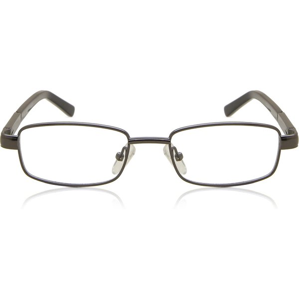 子供用 長方形 金属 Gunmetal サングラス - アンチブルーライト - SmartBuy Collection