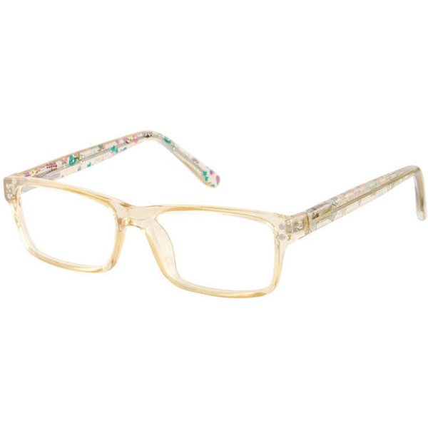 Square Full Rim Plastic Kids' Prescription Eyeglasses Online Yellow Size 45 - Free Lenses - Blue Light Block Available - SmartBuy Collection