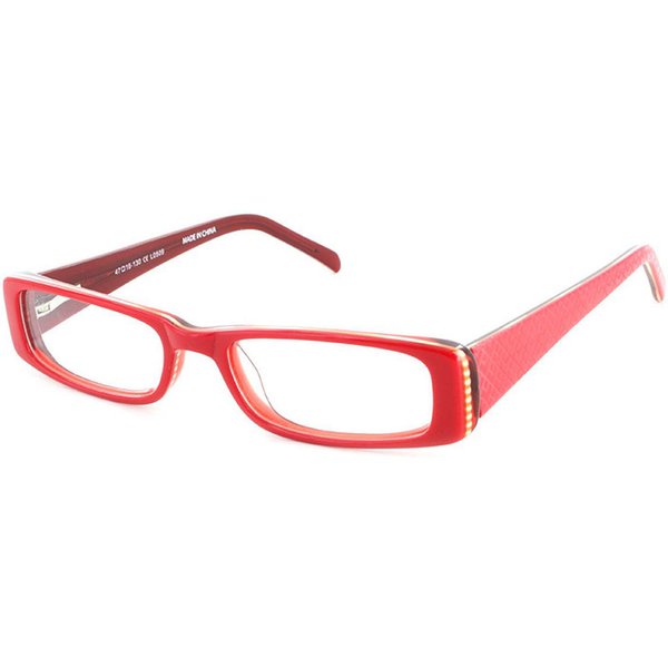 Rectangle Full Rim Plastic Kids' Prescription Eyeglasses Online Red Size 47 - Free Lenses - Blue Light Block Available - SmartBuy Collection
