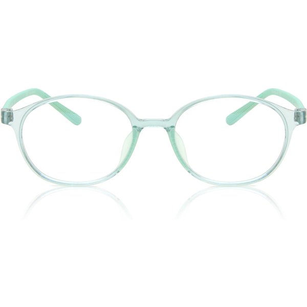 Oval Full Rim Plastic Kids' Prescription Eyeglasses Online Green Size 46 - Free Lenses - Blue Light Block Available - SmartBuy Collection