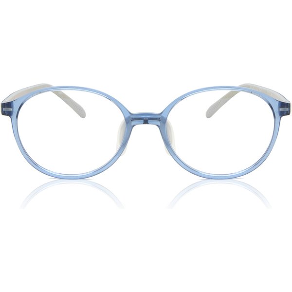 Oval Full Rim Plastic Kids' Prescription Eyeglasses Online Blue Size 48 - Free Lenses - Blue Light Block Available - SmartBuy Collection
