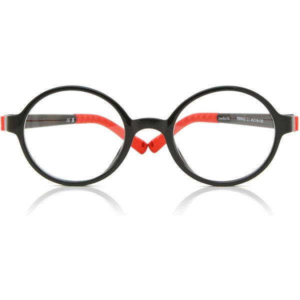 Round Full Rim TR90 Kids' Prescription Eyeglasses Online Black Size 45 - Free Lenses - Blue Light Block Available - SmartBuy Collection