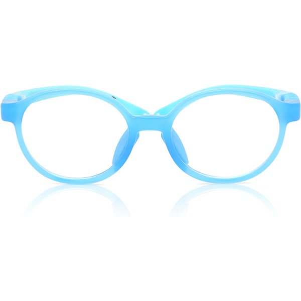 Round Full Rim TR90 Kids' Prescription Eyeglasses Online Blue Size 43 - Free Lenses - Blue Light Block Available - SmartBuy Collection