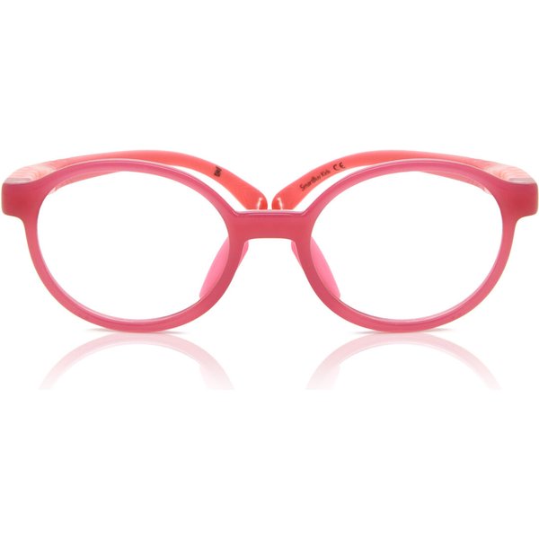 Round Full Rim TR90 Kids' Prescription Eyeglasses Online Pink Size 43 - Free Lenses - Blue Light Block Available - SmartBuy Collection