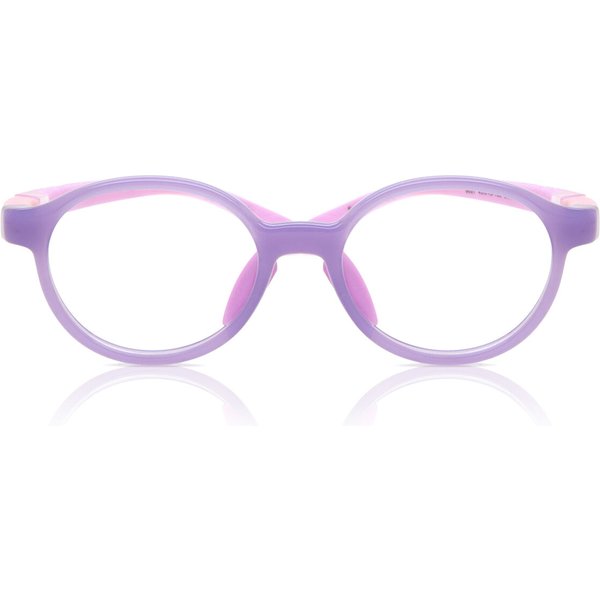 Round Full Rim TR90 Kids' Prescription Eyeglasses Online Purple Size 43 - Free Lenses - Blue Light Block Available - SmartBuy Collection