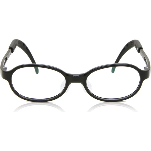Oval Full Rim Plastic Kids' Prescription Eyeglasses Online Black Size 40 - Free Lenses - Blue Light Block Available - SmartBuy Collection