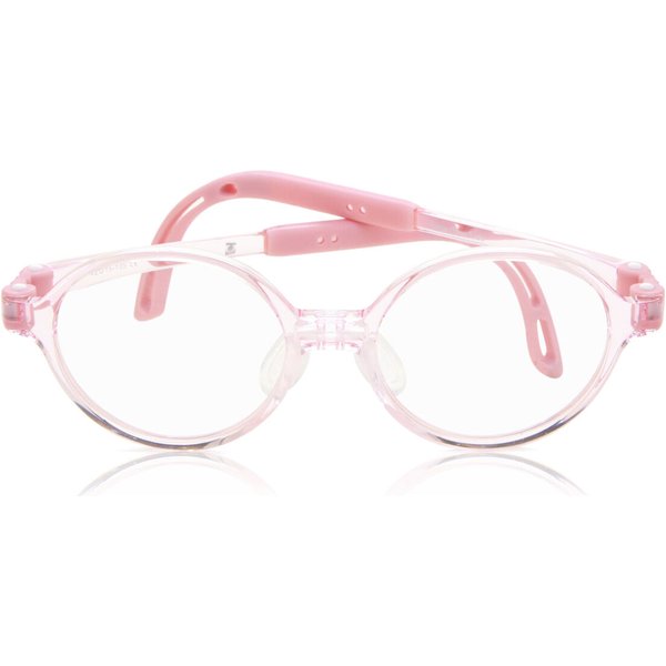 Round Full Rim TR90 Kids' Prescription Eyeglasses Online Pink Size 42 - Free Lenses - Blue Light Block Available - SmartBuy Collection