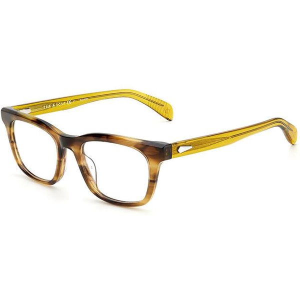 Rag & Bone RNB8002/G Asian Fit S2W Men's Eyeglasses Orange Size 52 - Blue Light Block Available