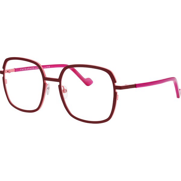 Face a Face Twill 2 0028 Women’s Eyeglasses Burgundy Size 54 - Blue Light Block Available
