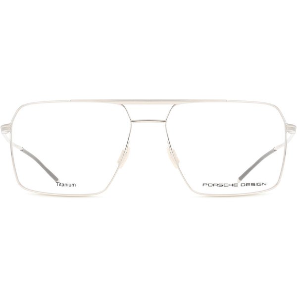 Porsche Design P8386 B Men's Eyeglasses Silver Size 57 - Blue Light Block Available